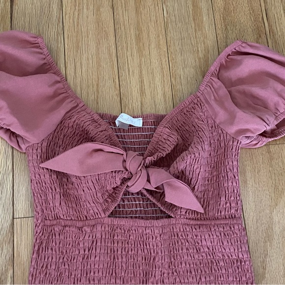 BLUSH BJ Ruched Mauve Mini Dress - Picture 6 of 9